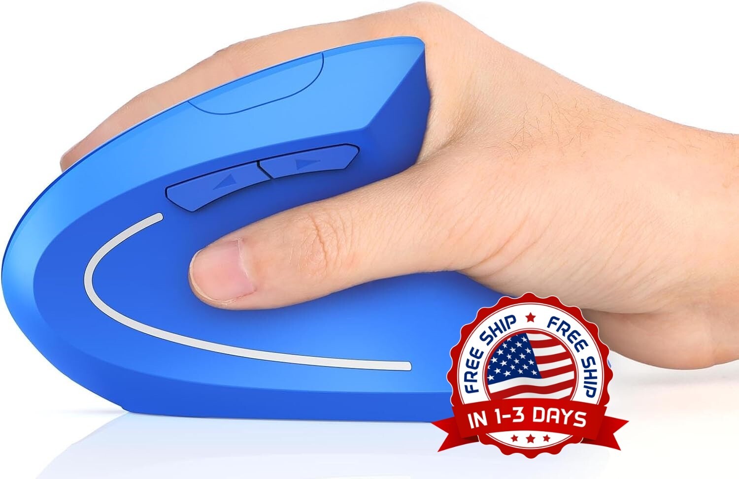 Ratón Ergonómico, Ratón Inalámbrico Vertical Recargable 2.4G Óptico Carpiano US.