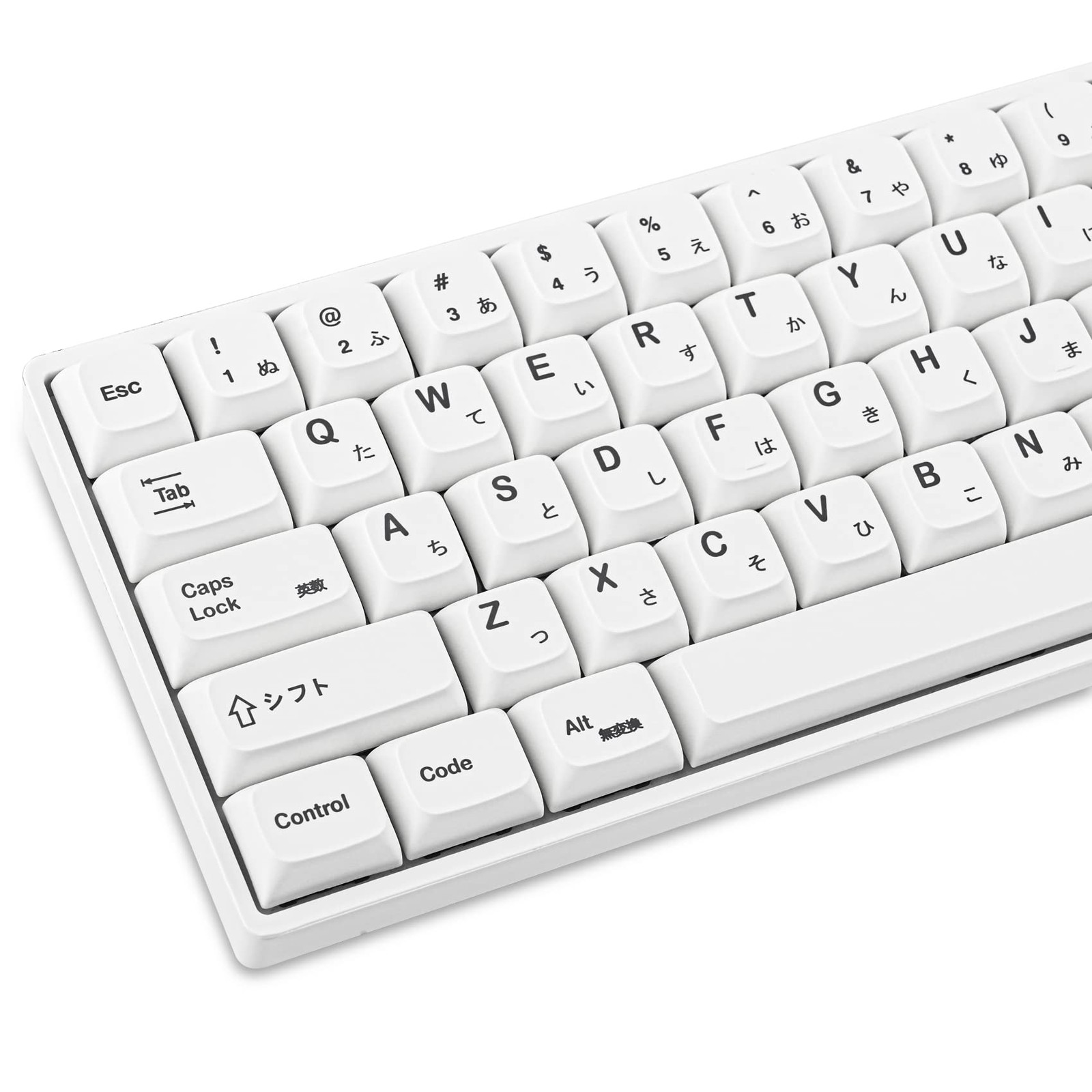 GTSP 135-Key Japanese White keycaps 65 Percent XDA keycap Set for 60 Percent ...
