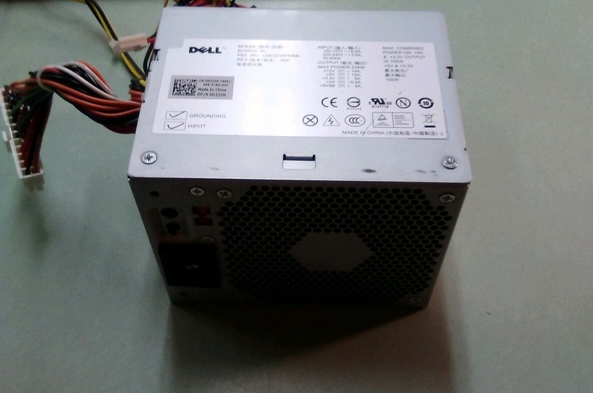 Dell 235W POWER SUPPLY B235PD-00 0D233N DESKTOP REV A00