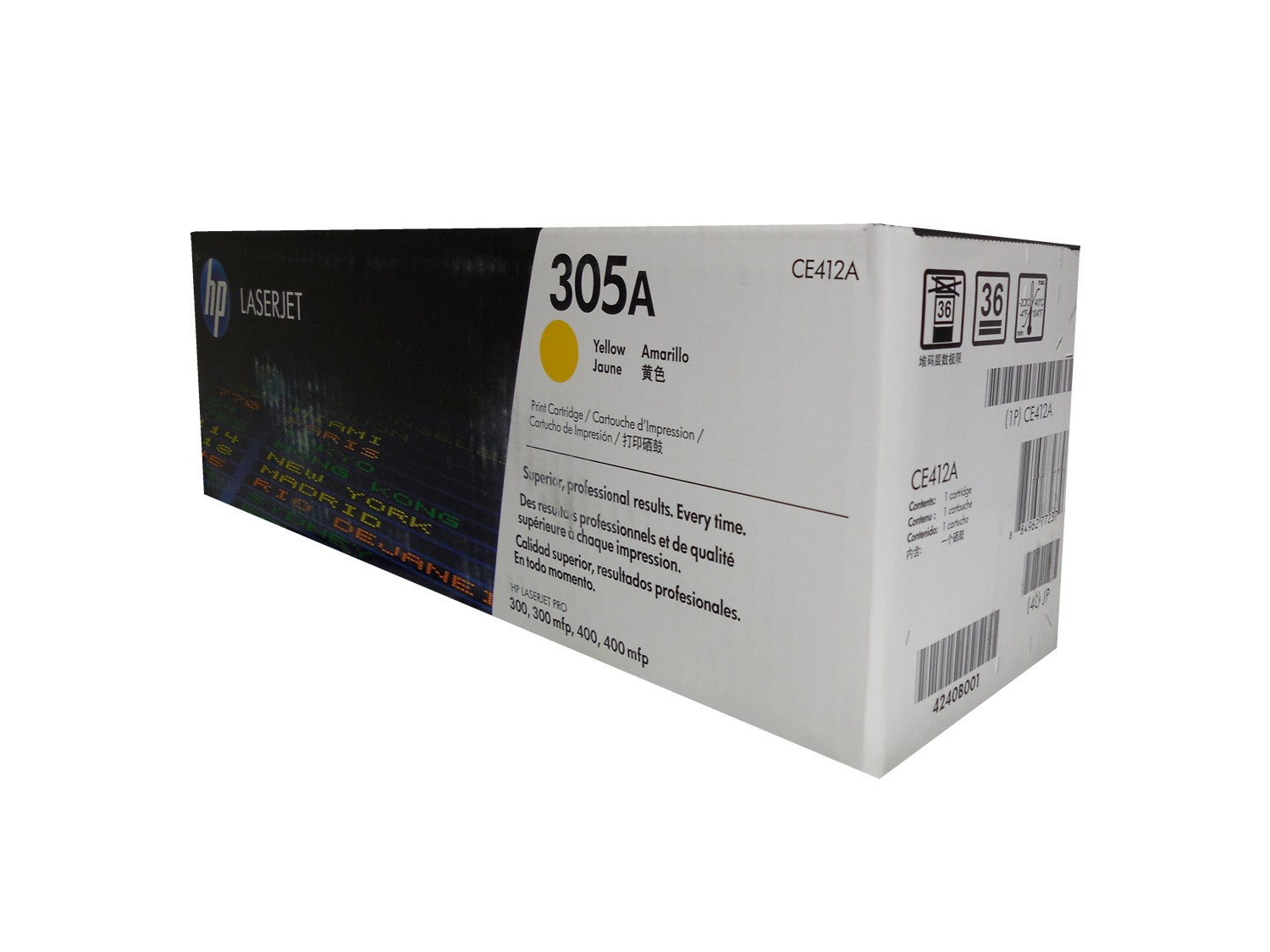 HP CF412A (410A) Yellow Toner Cartridge Genuine OEM Original