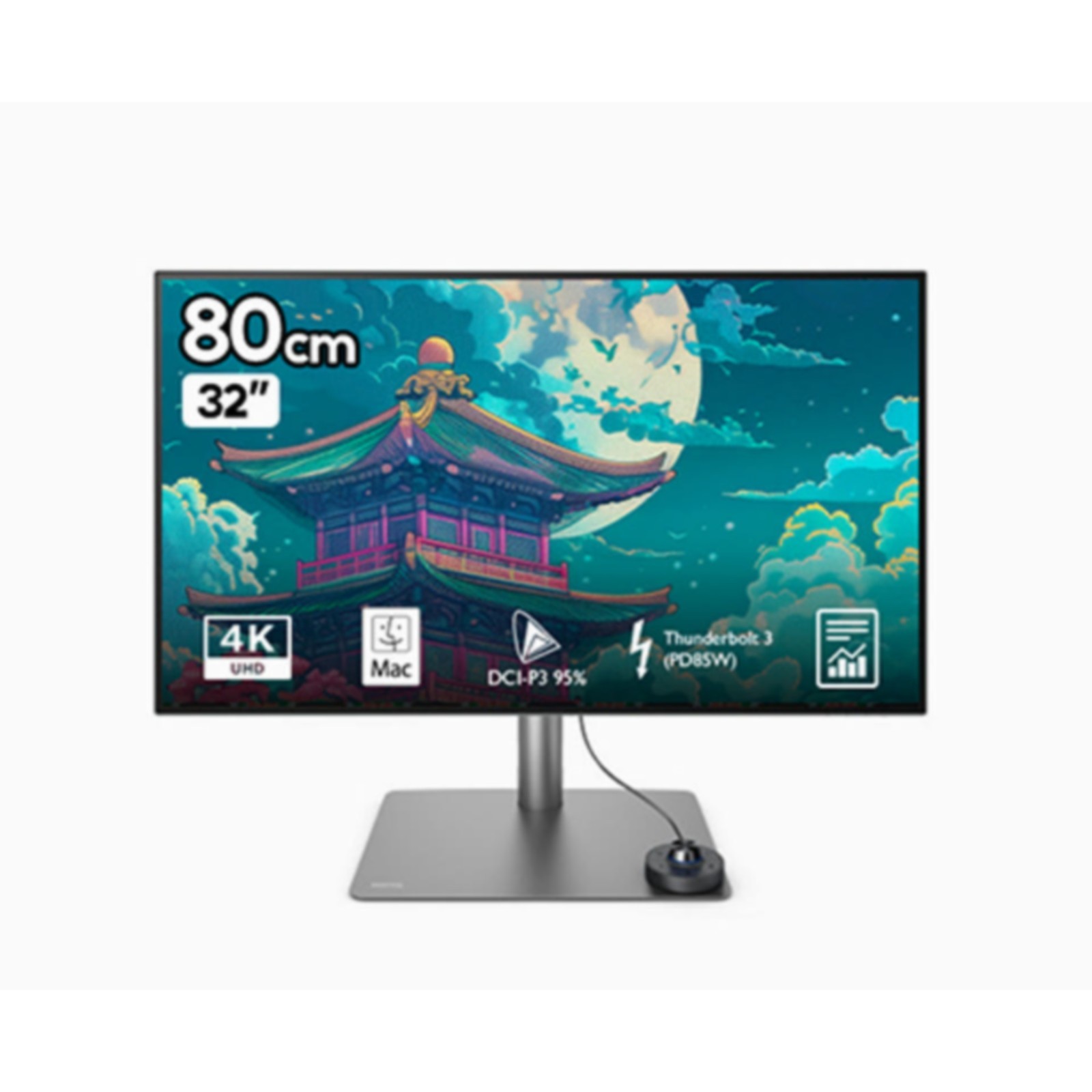 BenQ PD3225U 32" 4K UHD IPS Thunderbolt 3 Designer Monitor Hotkey Puck G2