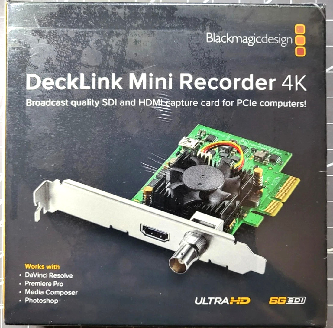 New Blackmagic Design DeckLink Mini Recorder 4K HDMI 6G-SDI PCIe Capture Card