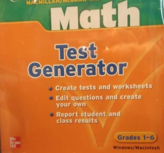 Macmillan McGraw-Hill Math: Test Generator Grade 1-6 PC MAC CD-ROM exams teach