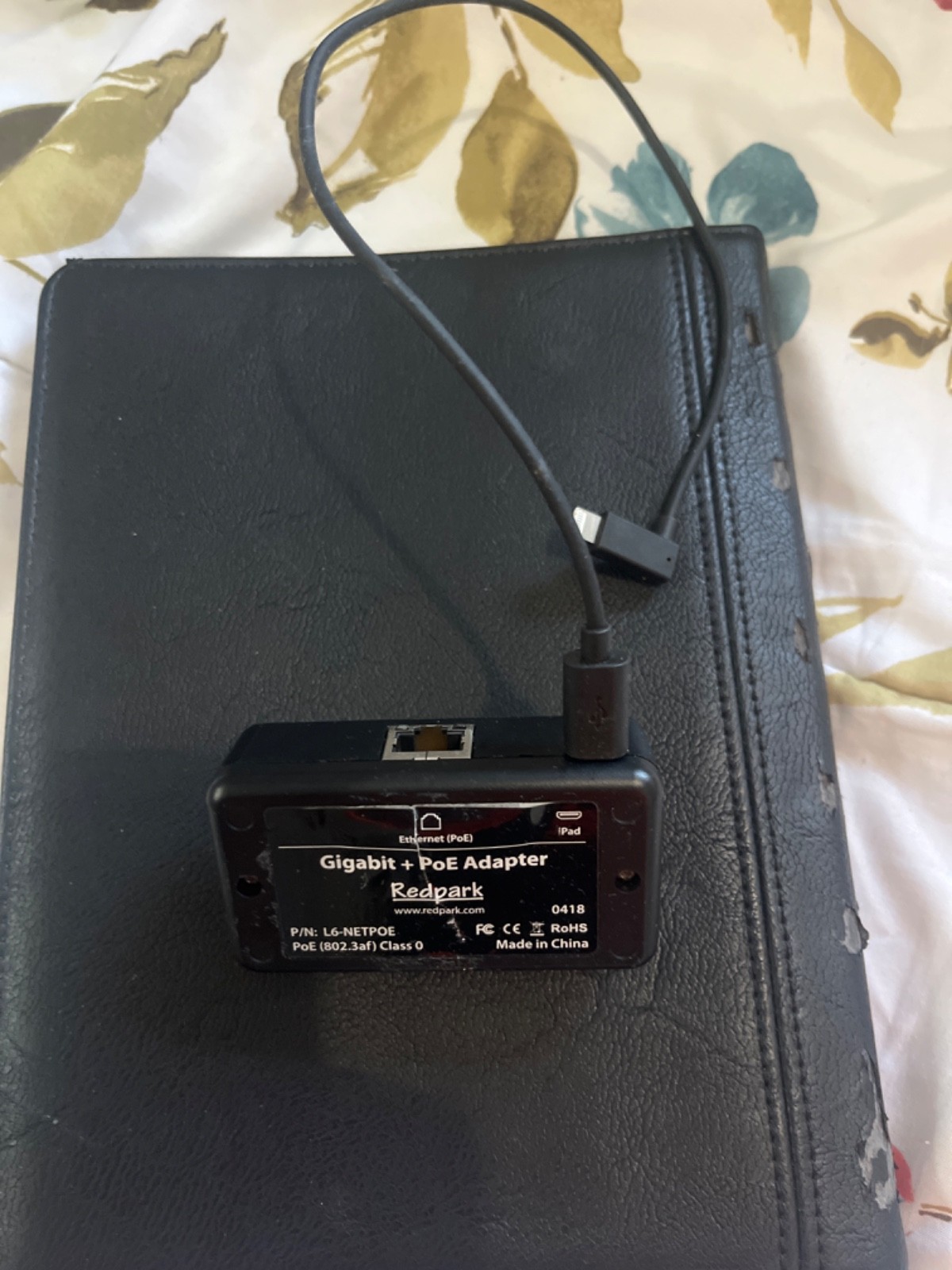 Redpark L6-NETPOR Gigabit + PoE Adapter For iPad