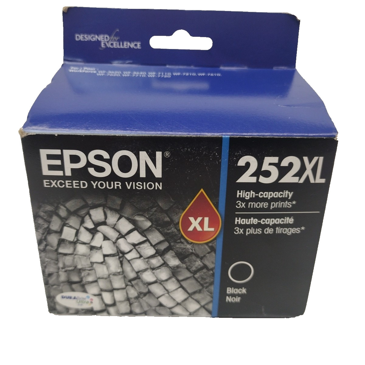GENUINE EPSON 252XL BLACK HIGH CAPACITY INK CARTRIDGE T252XL120 2023
