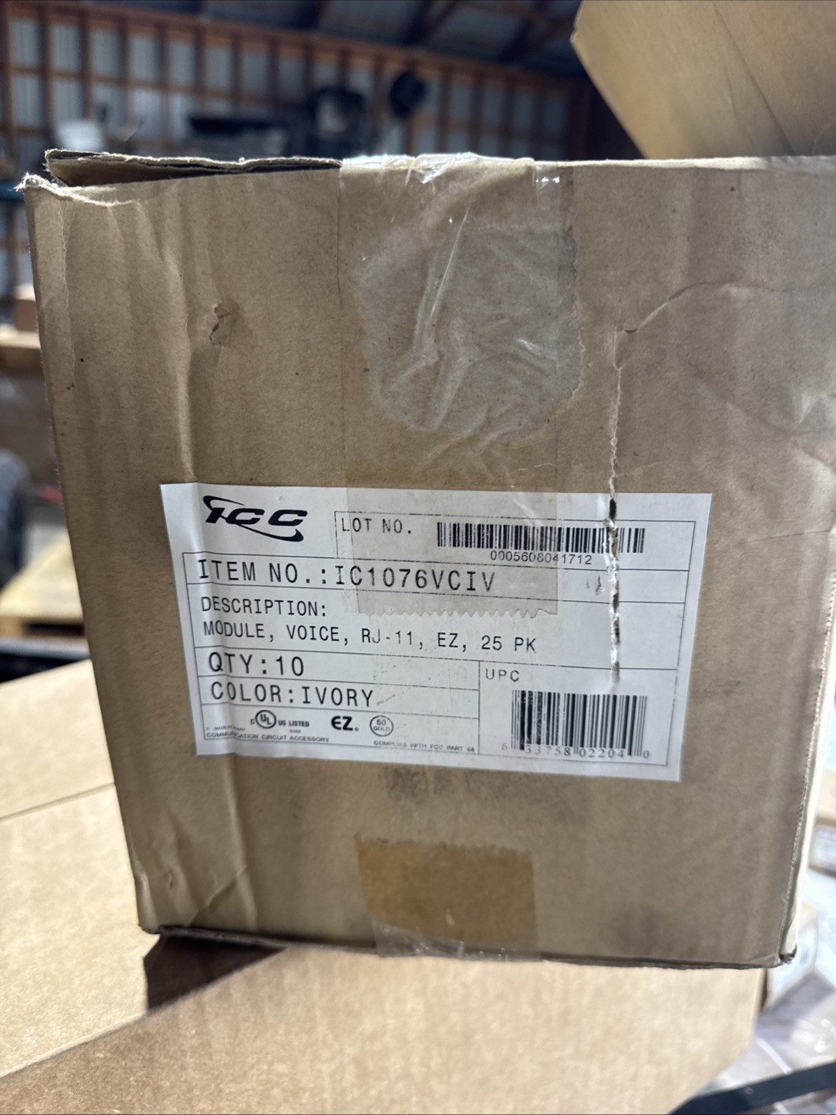 ICC IC1076VCIV Module Voice Rj-11 Ez 25 Pk Ivory