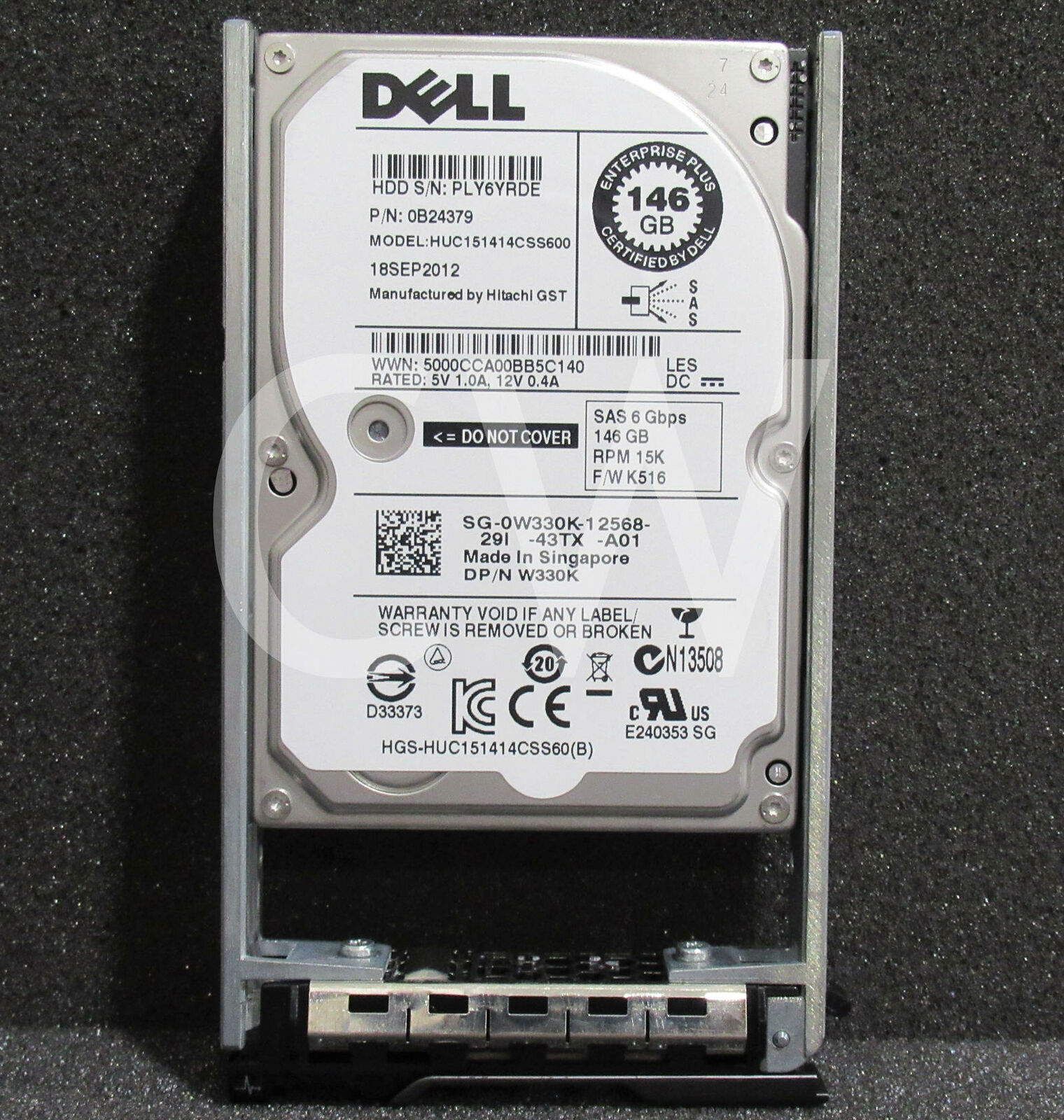 W330K HUC151414CSS600 Dell 146GB 15K RPM 6Gb/s 2.5\