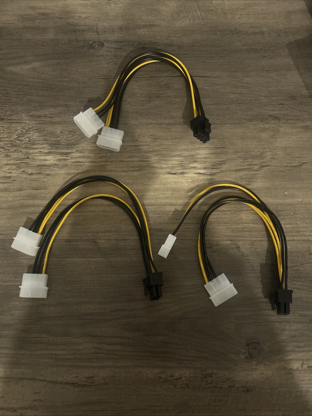 3 Pack 8 Pin (6+2)  2xMolex Cables New