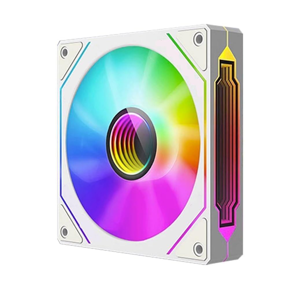 Jungle Leopard Prism 120mm 4 Pro ARGB Case Fan White Edition,Infinity Mirror ...