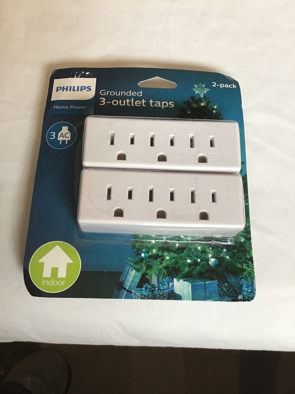 Philips Grounded 3 Outlet Taps - Home Power - Indoor - 2 Pack