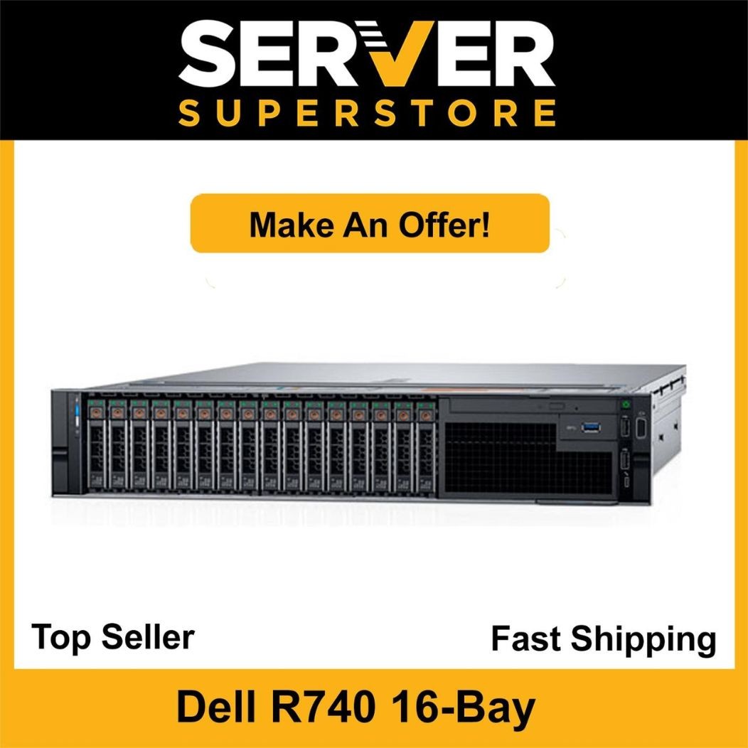 Dell PowerEdge R740 Server 2x Gold 5118 = 24 Cores 32GB RAM H730P 16x 2TB SAS