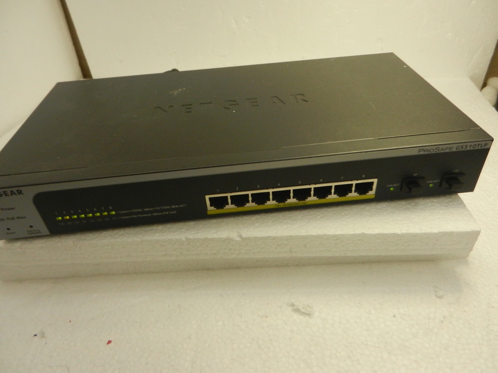 ✌️NETGEAR PROSAFE GS510TLP  8-PORT RACK