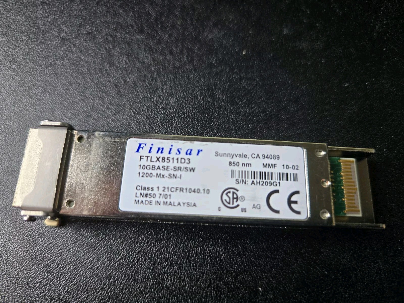 Finisar FTLX8511D3 10GBASE-SR 850nm XFP Transceiver 1200-mx-sn-I