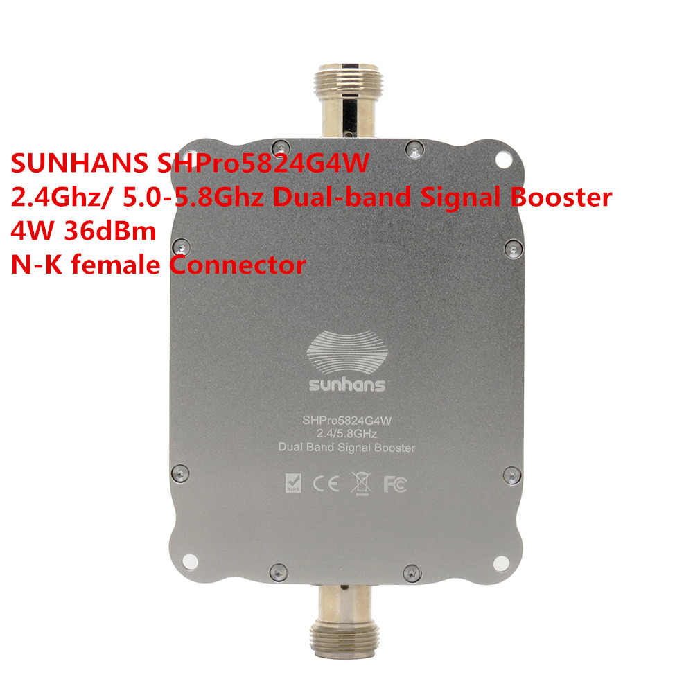 Sunhans 2.4G 5G Dual Band 4W Wireless Repeater Indoor Drone Wifi Signal Booster