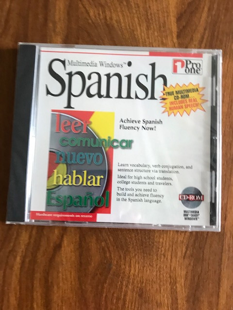Multimedia Windows Spanish Learn To Speak Spanish CD-ROM 1990s Vintage