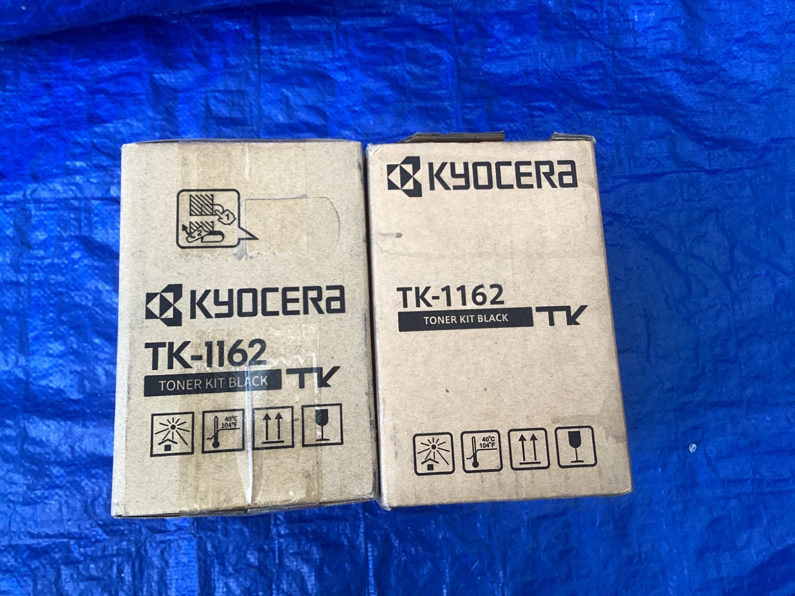 NEW Lot of 2, Genuine Kyocera TK-1162 Black Toner Cartridges