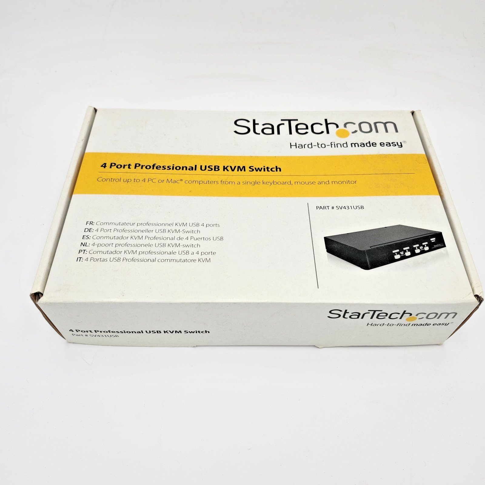 StarTech 4 Port Professional VGA USB PS/2 KVM Switch SV431H Open Box SV431USB