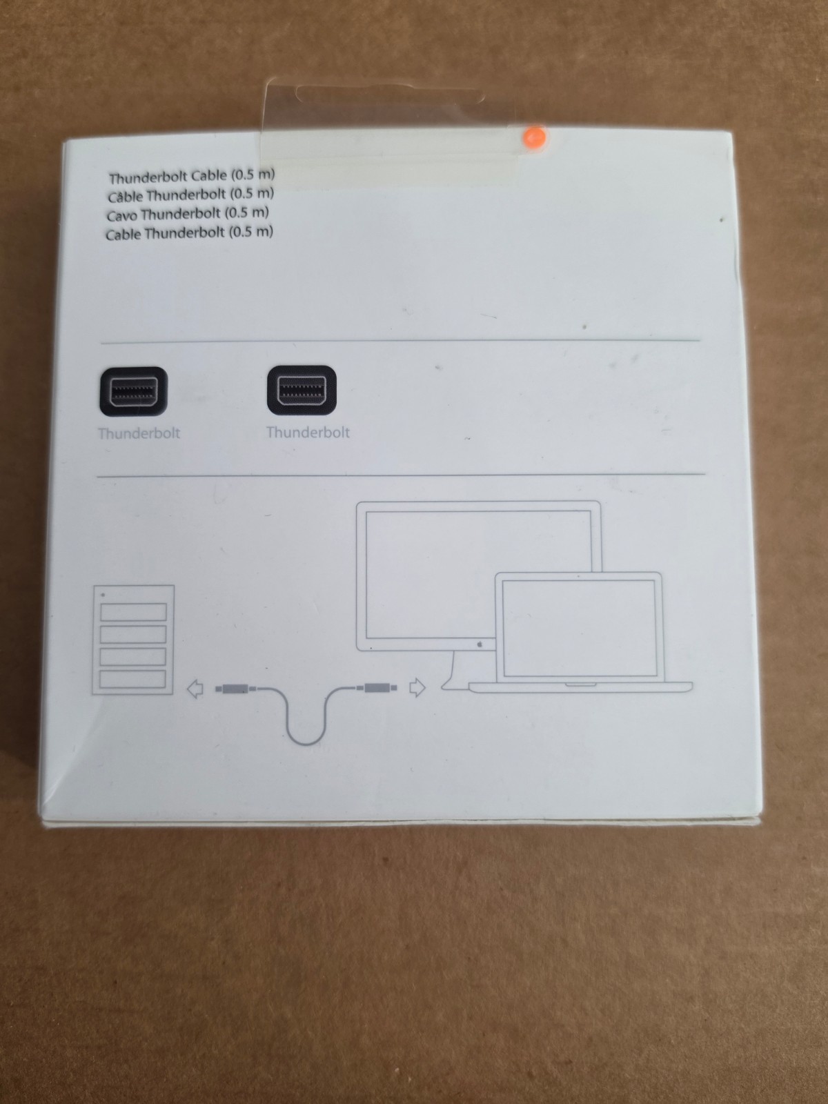 Genuine Apple Thunderbolt Cable 0.5m 1.6ft MD862LL/A A1410 New Sealed In Box