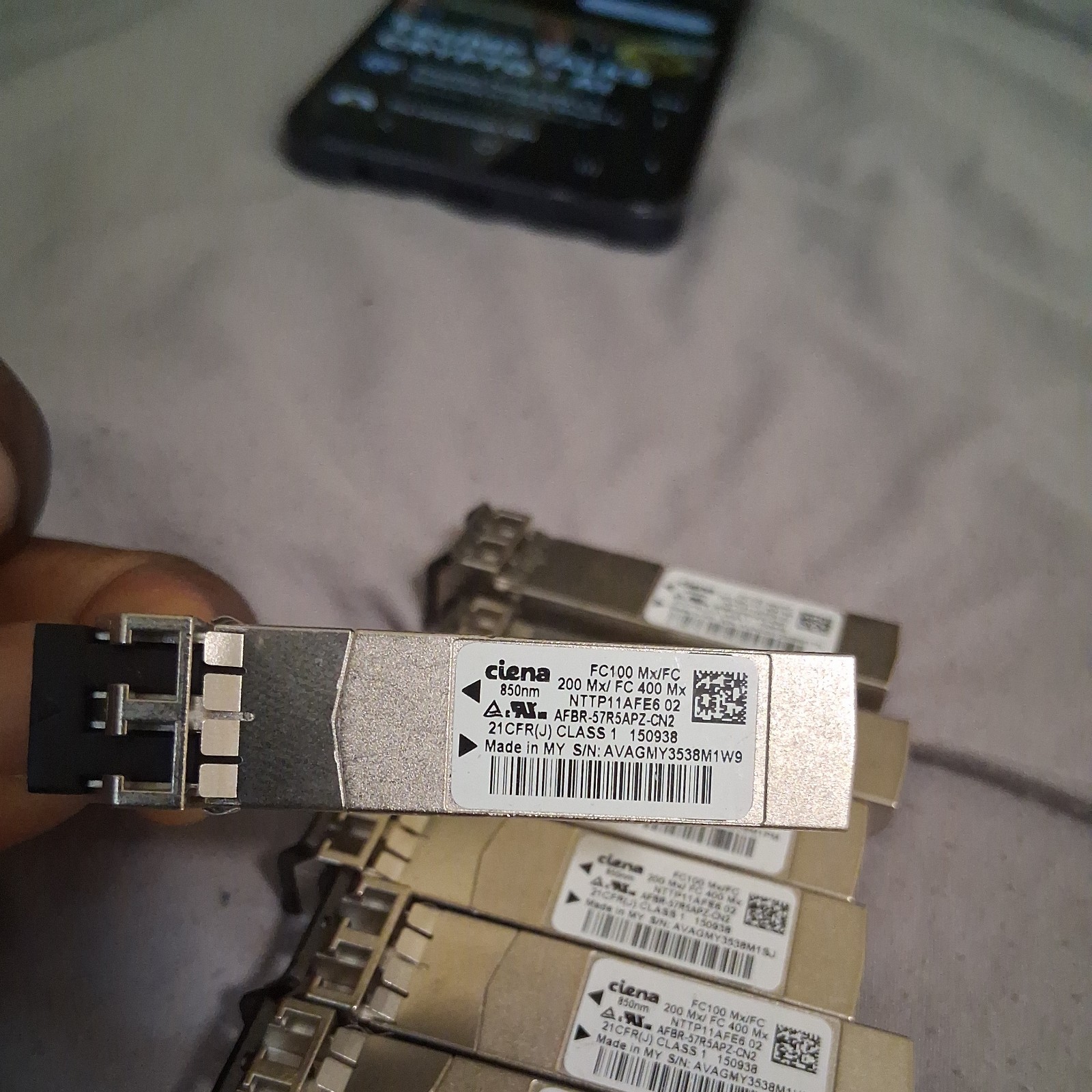 LOT OF 9 Ciena NTTP30CFE6 10 Gigabit BASE-LR Optical SFP+ Transceiver 