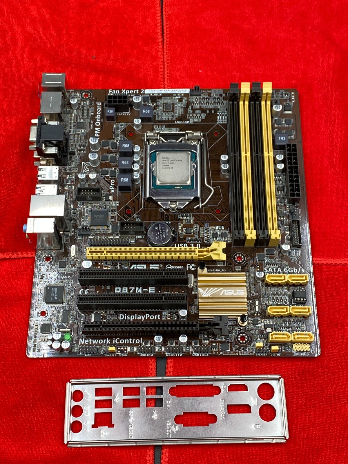 ASUS Q87M-E LGA1150 micro ATX MOTHERBOARD DDR3 RAM HDMI + I/0 SHIELD (NO CPU)
