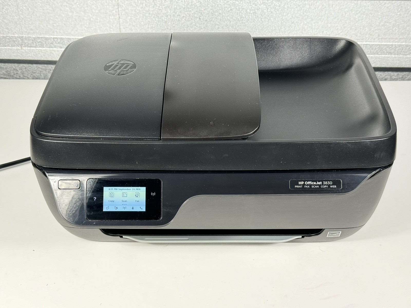 HP OfficeJet 3830 Wireless All-In-One Inkjet Printer Web Fax Needs Ink Tested