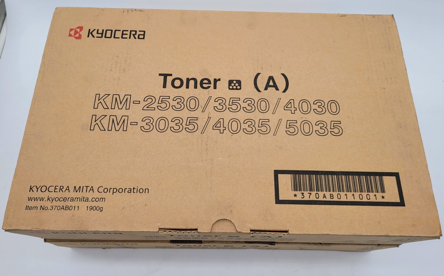 lot of 2 Kyocera Mita Black Toner 370AB 011 For KM-2530 3530 4030 3035 4035 5035