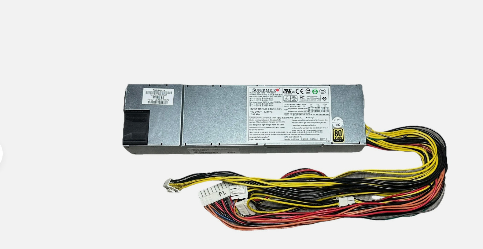 ✅*NEW* Supermicro PWS-563-1H 560W/600W 1U Multi-Output Power Supply