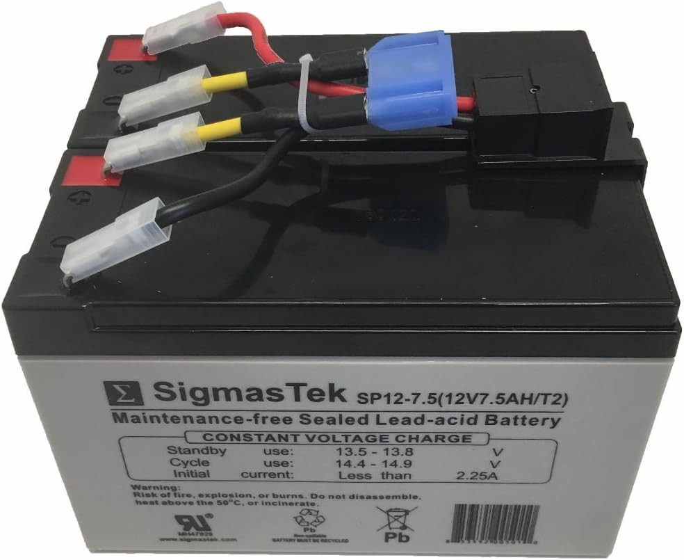APC RBC48 Compatible Cartridge with 2X 12V 7.5Ah SP12-7.5 (T2) Batteries