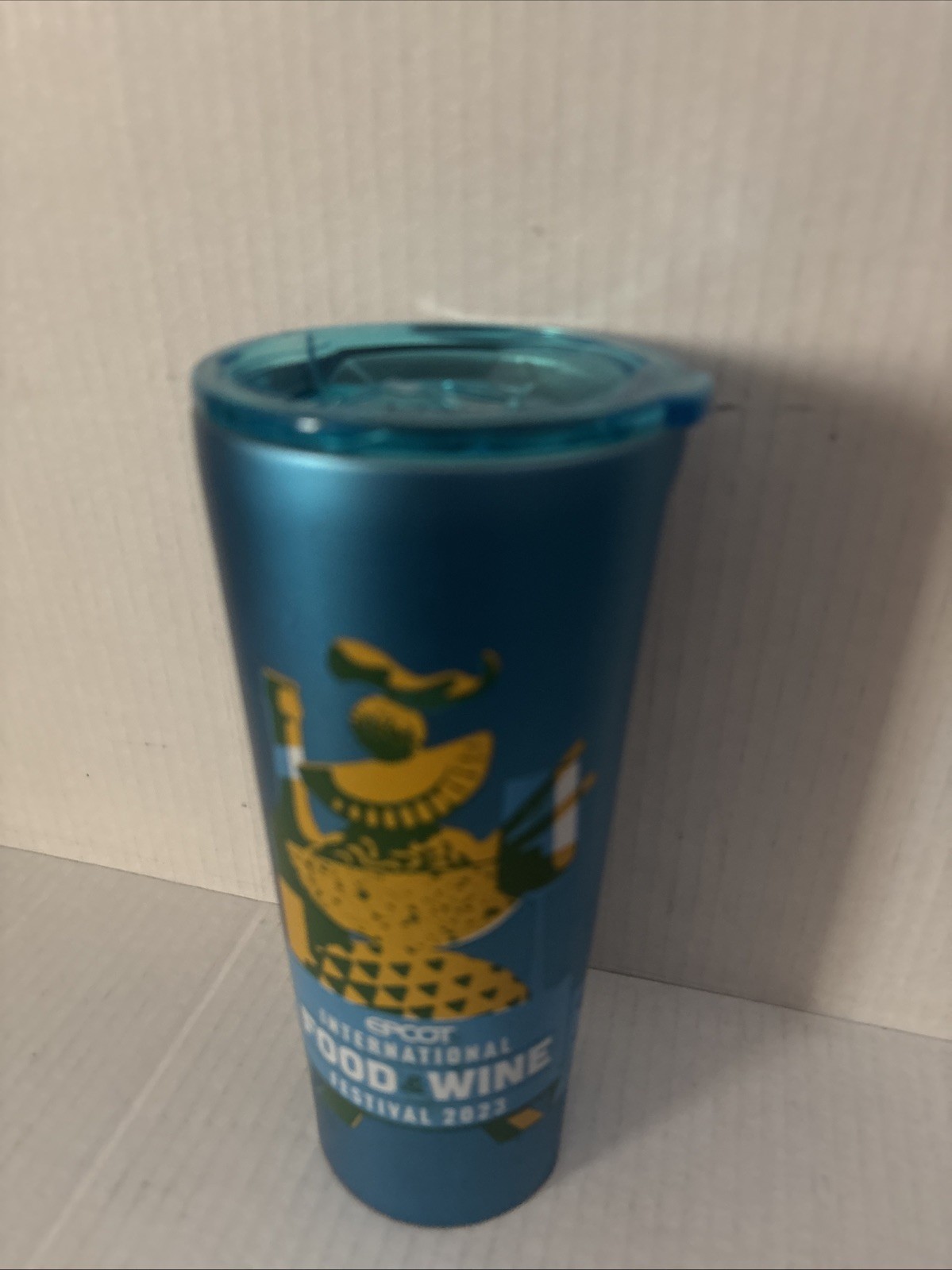 2023 Disney Parks Epcot Food & Wine Festival Corkcicle Metallic Tumbler Bottle