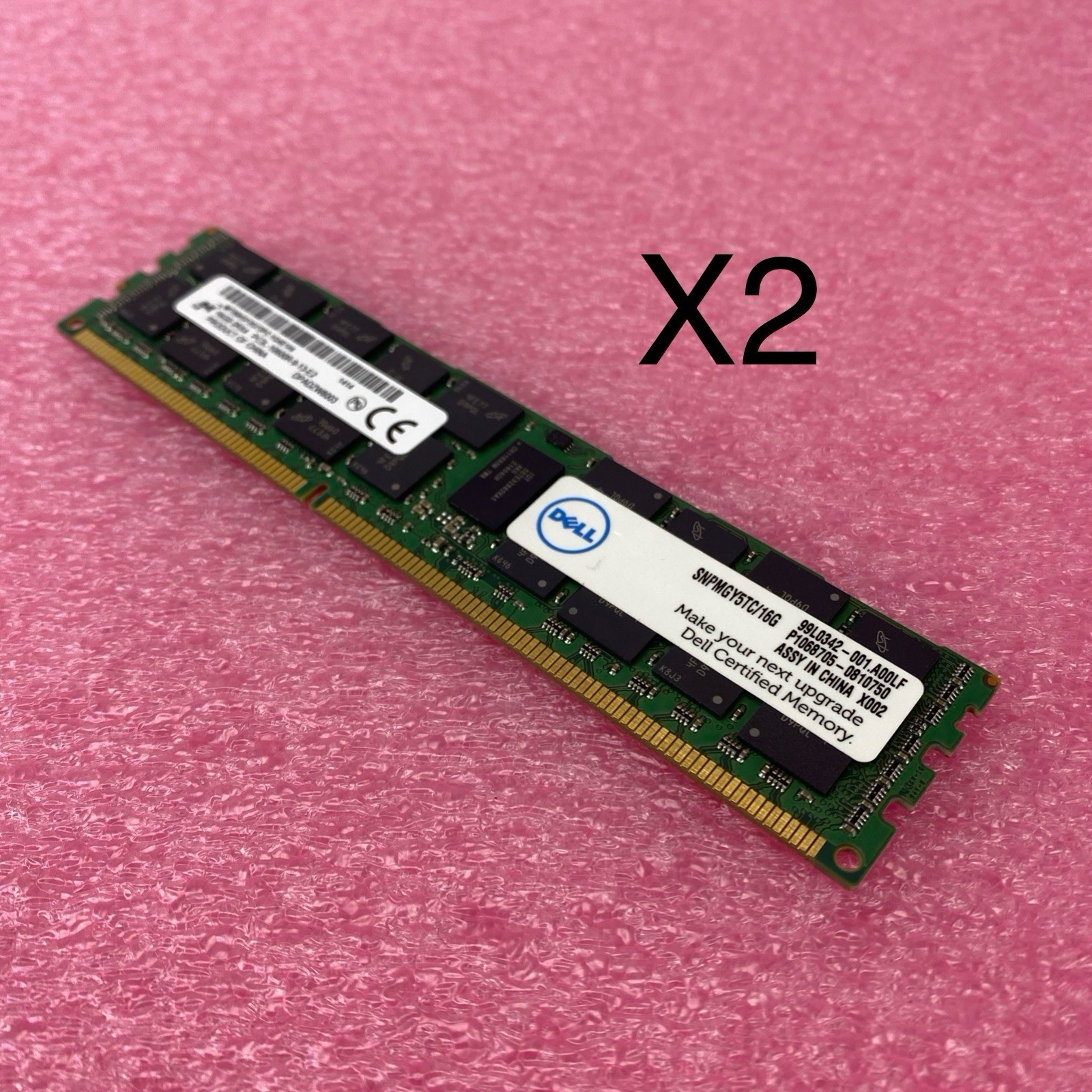 Micron MT36KSF2G72PZ-1G4E1HI PC3L-10600R-913-E2 16GB 2Rx4 Desktop Memory Ram x2