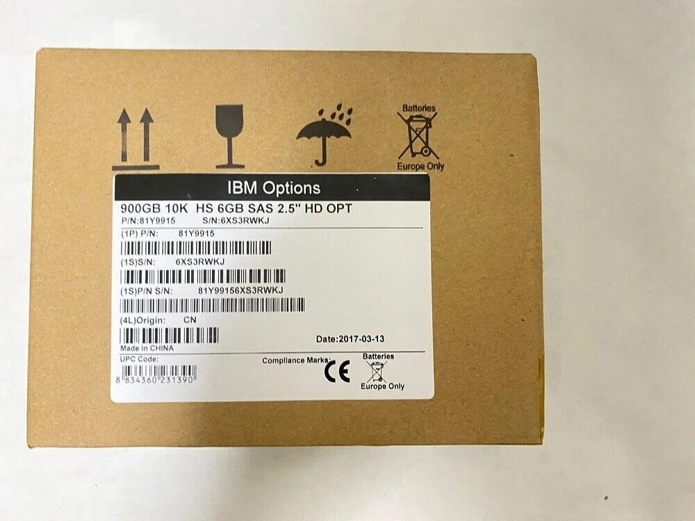IBM 81Y9915 81Y9918 IBM 900GB 10K 6GBPS 2.5' SAS HARD DRIVE 81Y9893 HDD