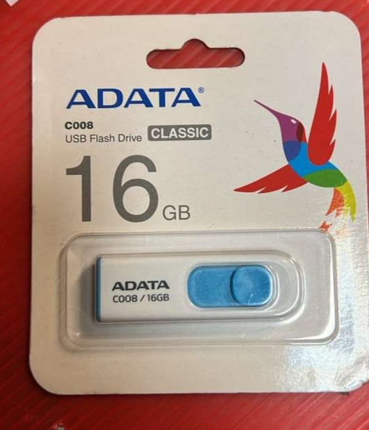 Adata 16GB Classic C008 USB 2.0 Flash Drive 16 GB USB 2.0 White Blue AC008