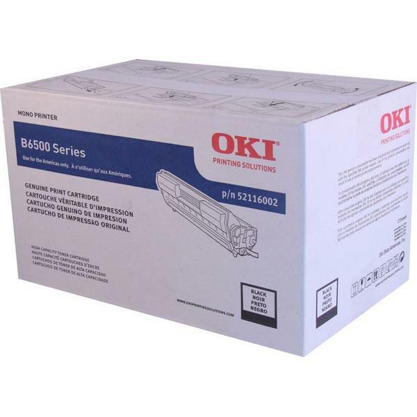 GENUINE New Okidata 52116002 Black Toner Print Cartridge Oki B6500 Series