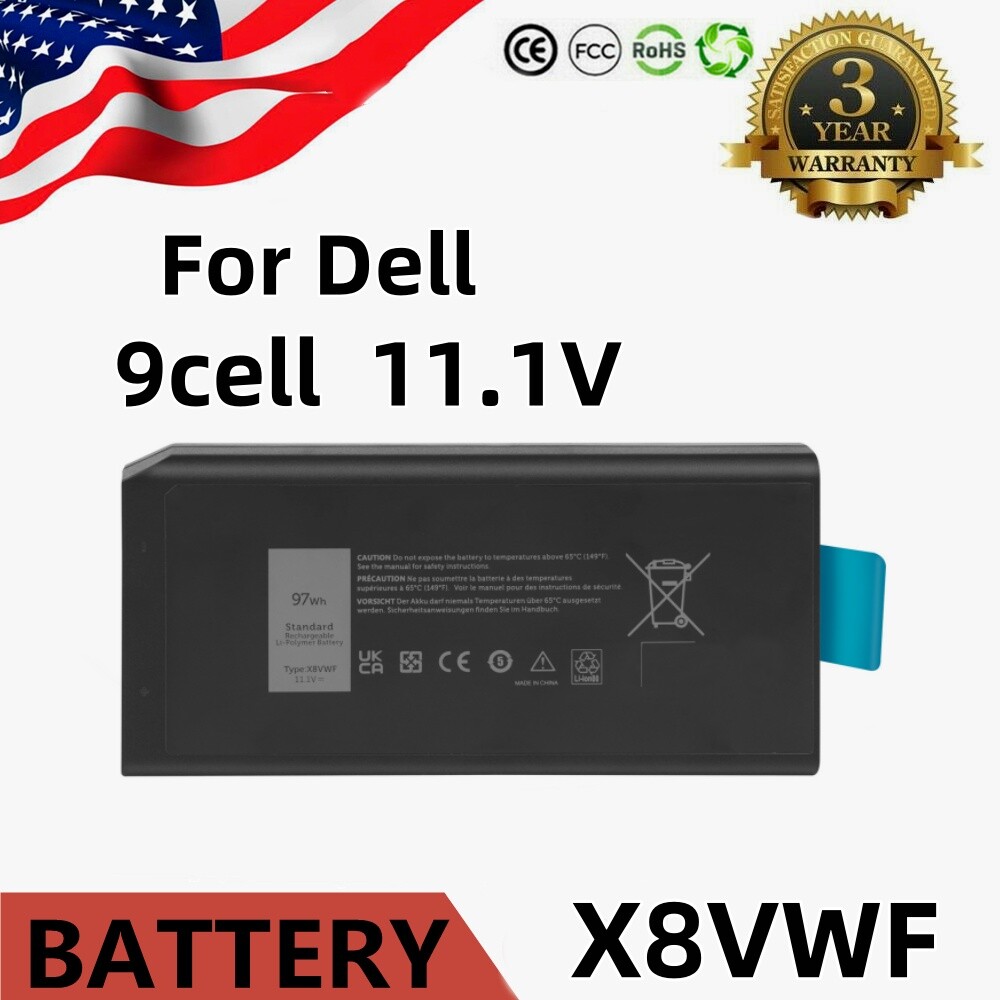 ✅LOT 30 X8VWF 97WH BATTERY FOR DELL LATITUDE 14 RUGGED 5404 5414 E5404 7404 7414