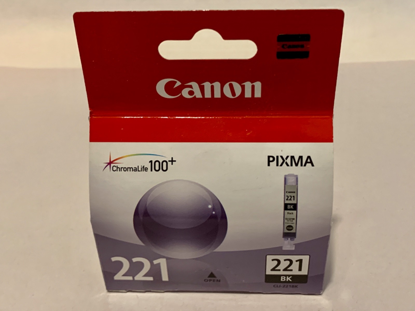 Canon 221 Black Ink Cartridge PIXMA Printers Genuine Standard Yield