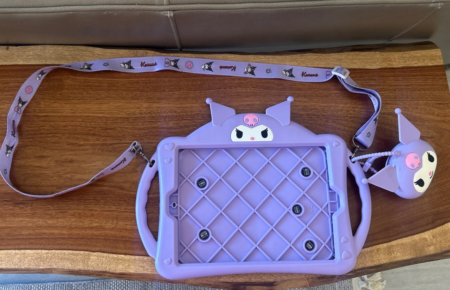 Sanrio Kuromi Protective Silicone iPad  10.2 Case with coin purse and strap