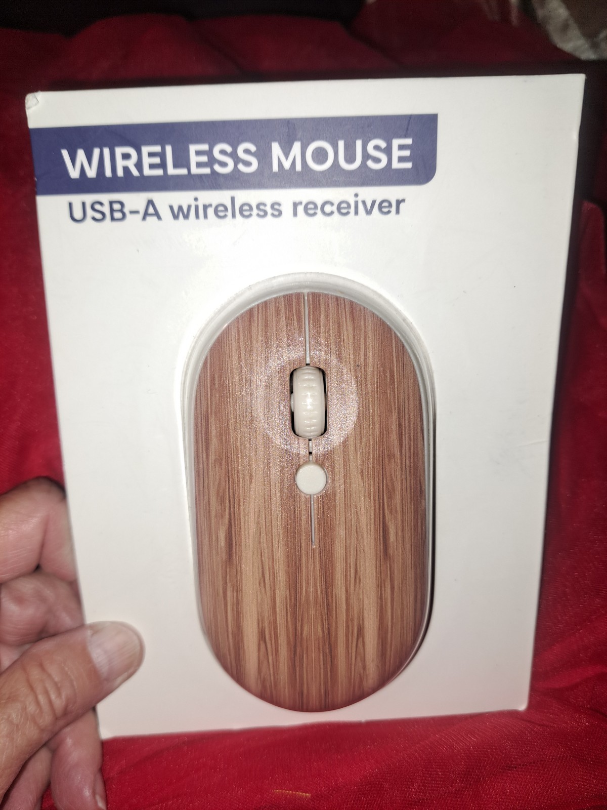 New Vivitar Light Wood Accented Wireless Mouse USB-A wireless Receiver NEW 