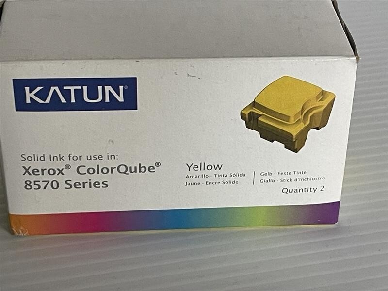 Katun 39399 Xerox ColorQube 8570 Solid Ink Stick YELLOW 2 Pieces NEW Seal