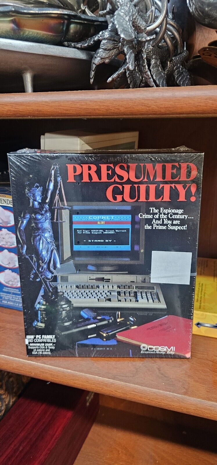 NEW/SEALED Vintage 1989 Cosmi PRESUMED GUILTY IBM PC Game 5.25