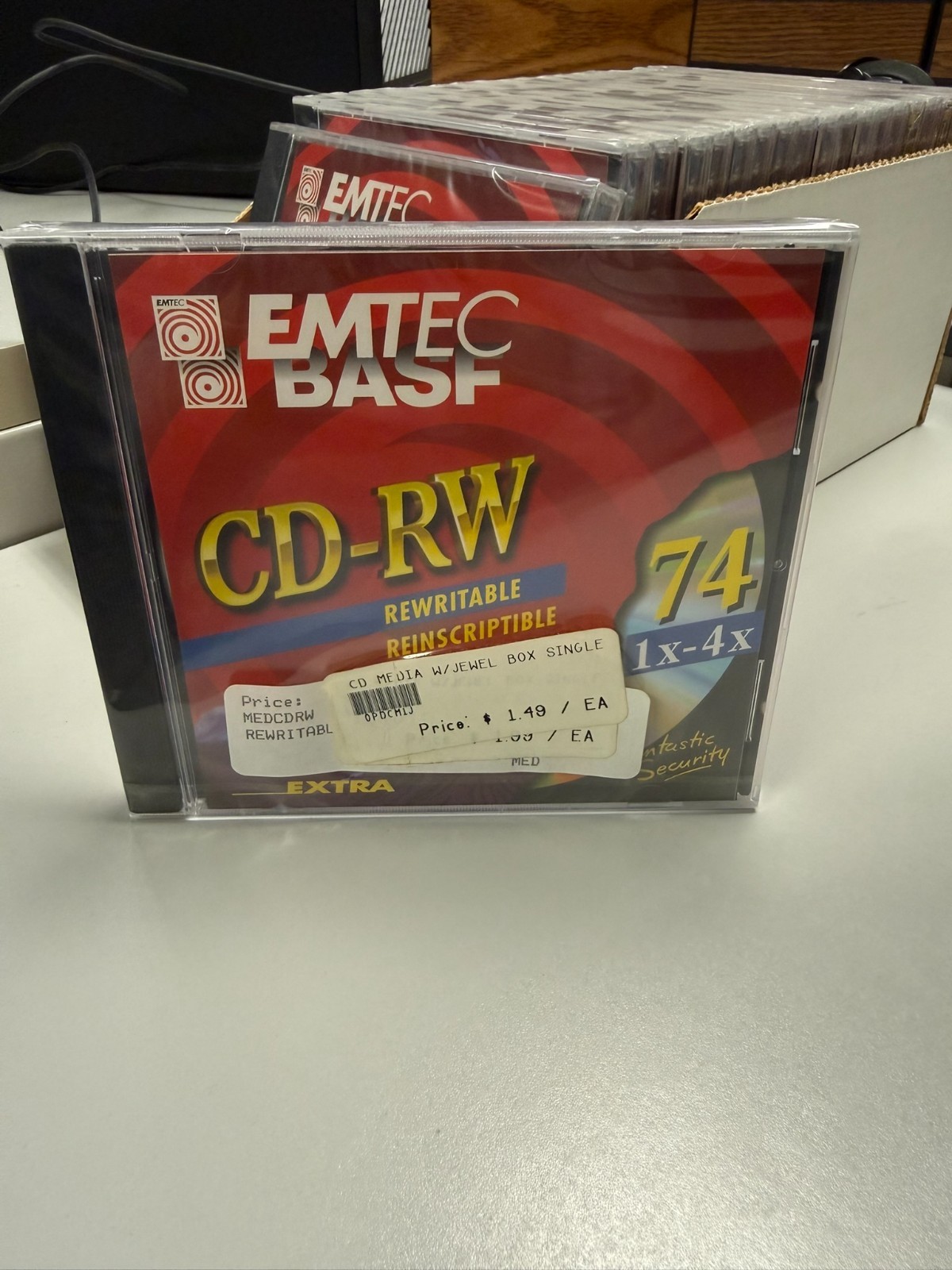 NEW OLD STOCK EMTEC BASF CD-RW 650MB 74min Rewritable Discs Sealed