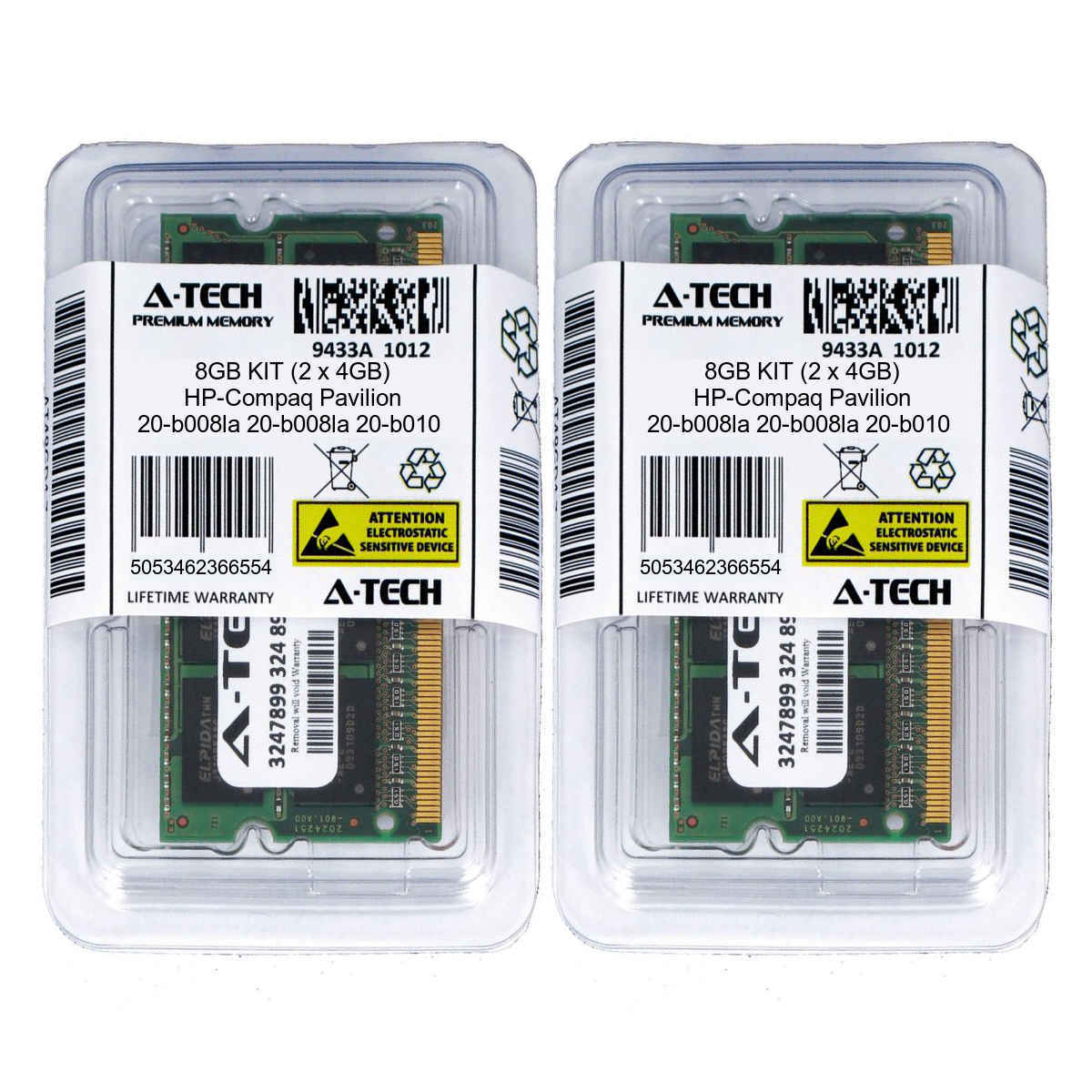 8GB KIT 2 x 4GB HP Compaq Pavilion 20-b008la 20-b010 20-b010br Ram Memory