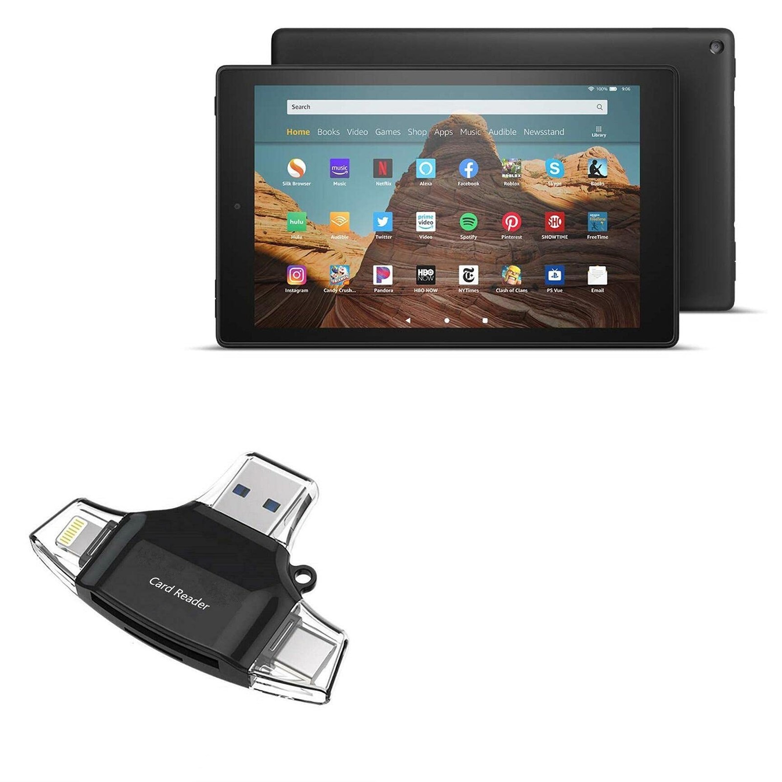 BoxWave Smart Gadget Compatible with Amazon Fire HD 10 (9th Gen Jet Black 