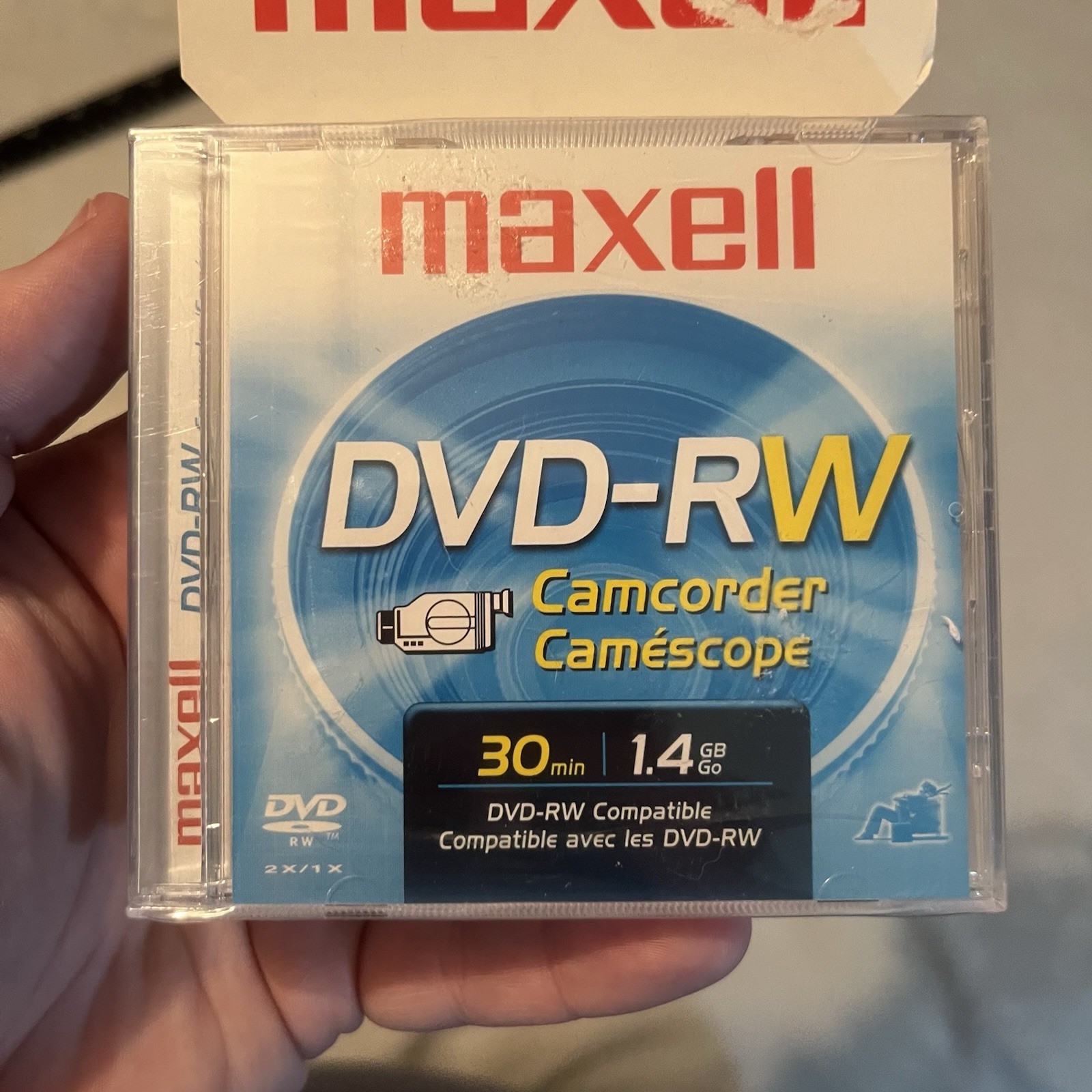Maxell Mini DVD-RW Camcorder Discs 30 Min / 1.4GB 8cm Rewritable Media (3PACK)