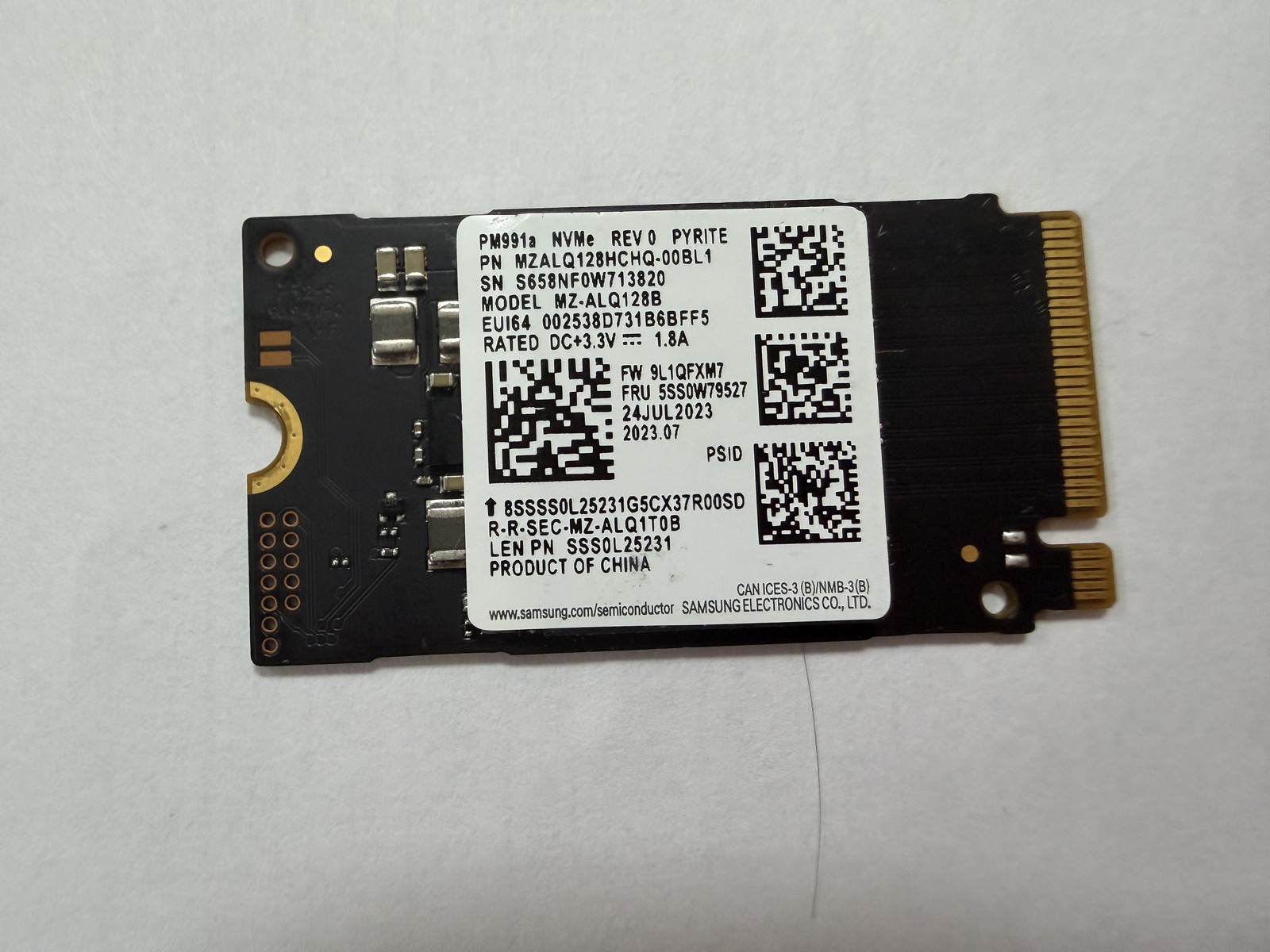 Samsung 128GB M.2 NVMe 2242 SSD Solid State Drive MZALQ128HCHQ-00BL1
