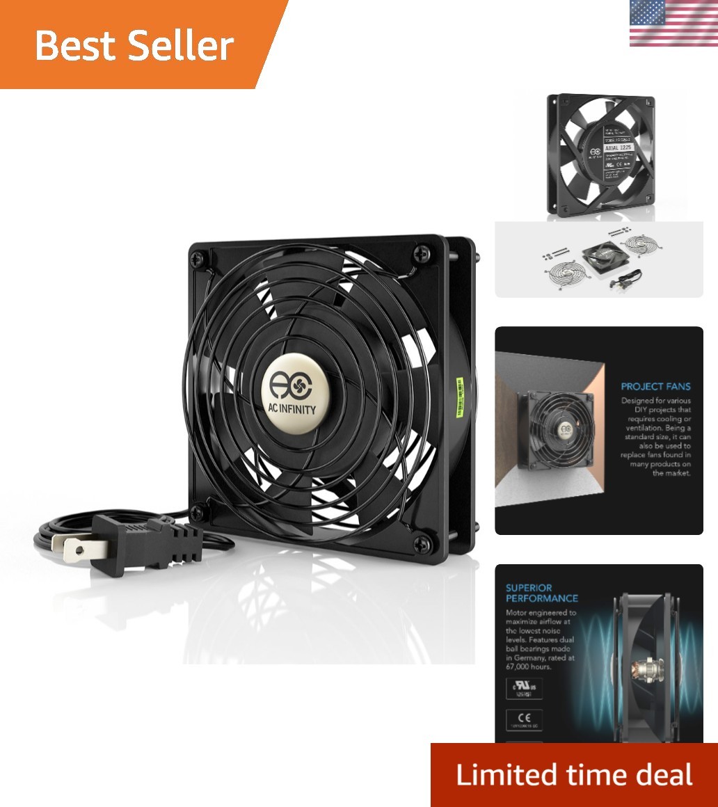 High-Performance AXIAL Muffin Fan - 1800 RPM, Ideal for DIY Cooling Projects