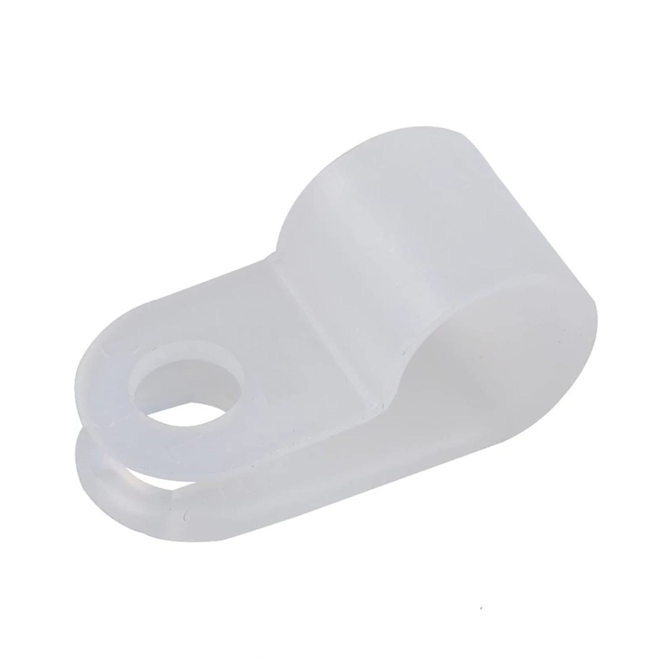 Teansic 200Pcs White Nylon R-Type Cable Clamps, 1/4 Inch Wire Clips