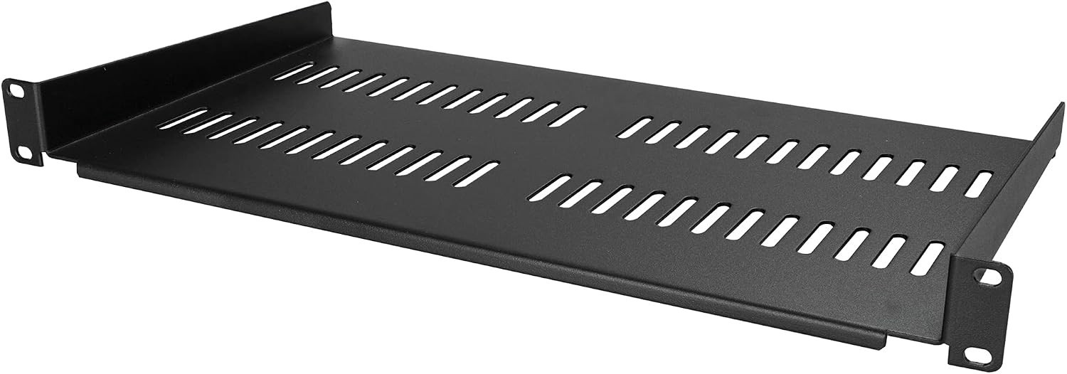 StarTech 1U Vented Rack Shelf, 10in Deep, 44lb/20kg CABSHELFV1U