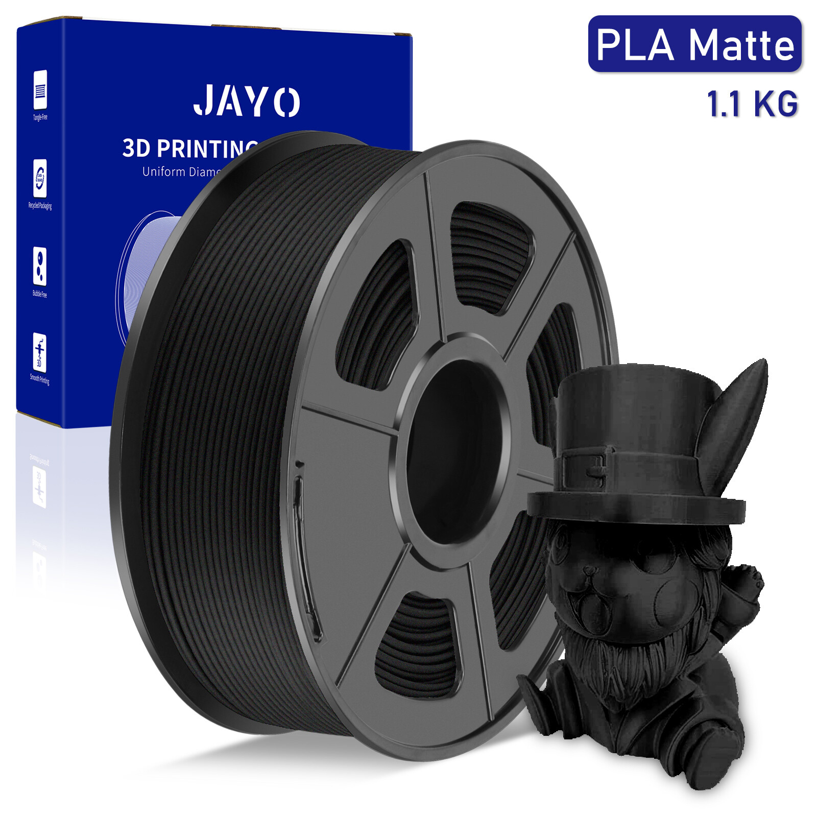 JAYO 5KG 10KG PLA Matte 1.75mm Filament 3D Printer Neatly Wound Low Shrinkage