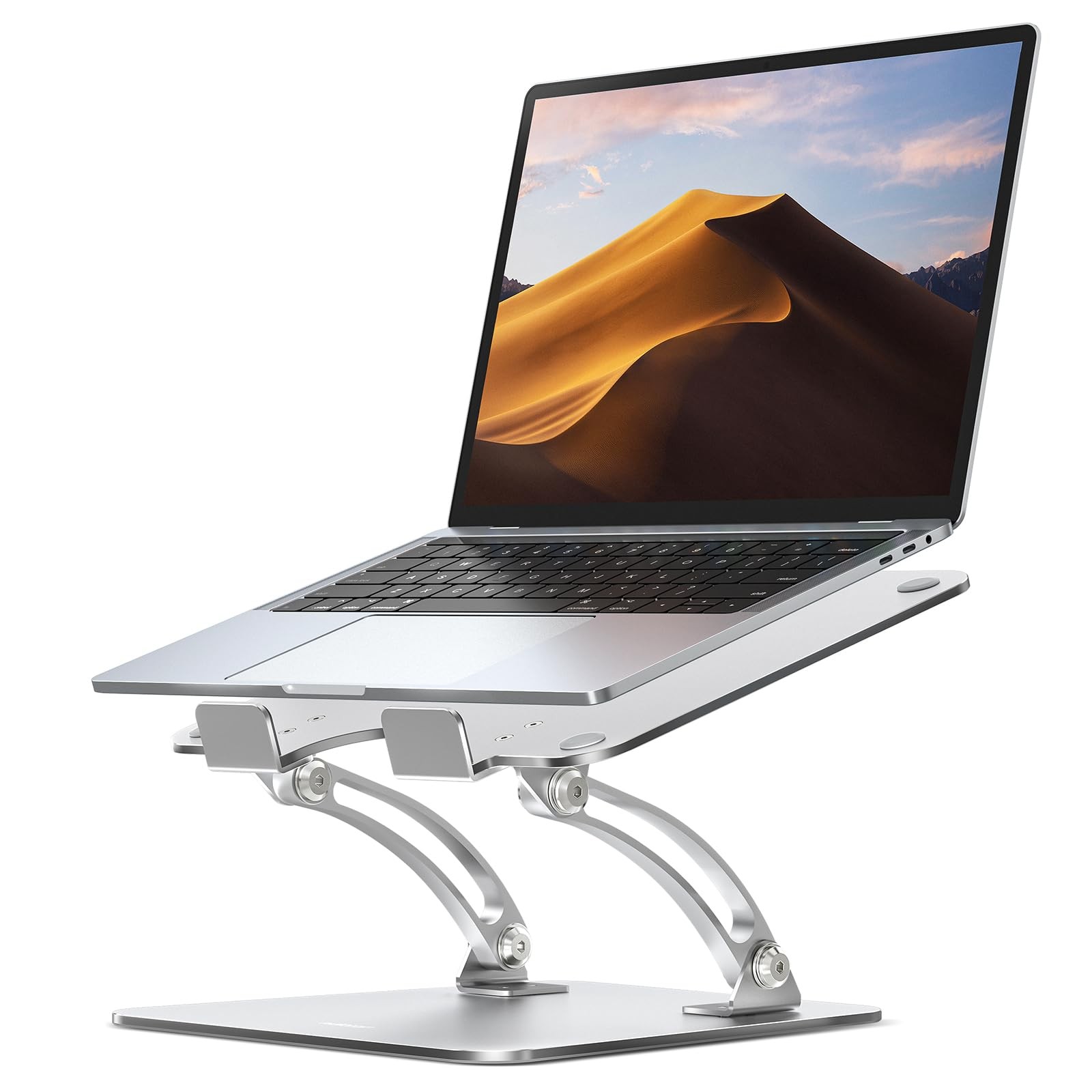 Nulaxy Ergonomic Adjustable Laptop Stand for Desk, Dual Foldable Computer Ris...