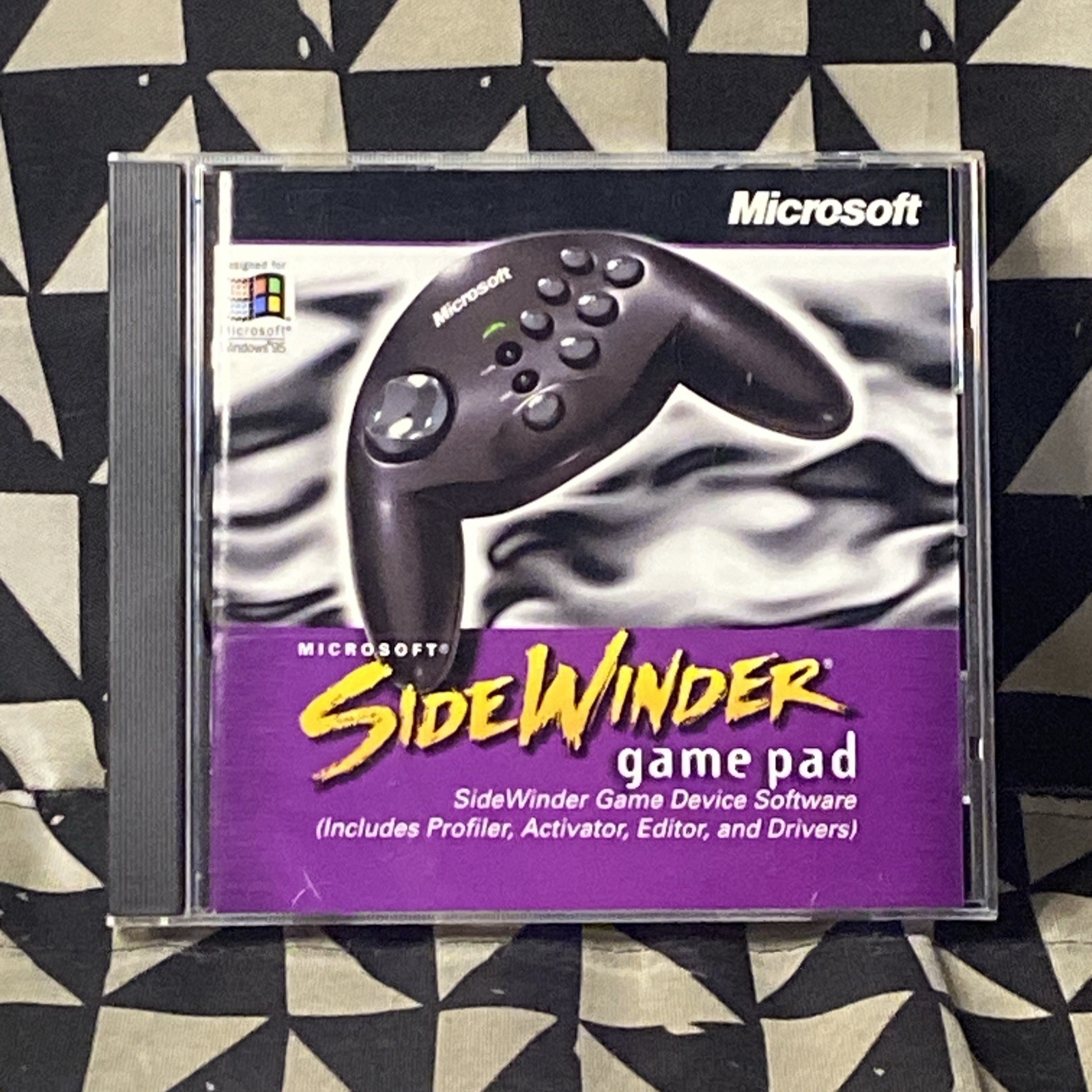 Microsoft Sidewinder Game Pad Game Device Software Vintage Windows 95 (1997) PC